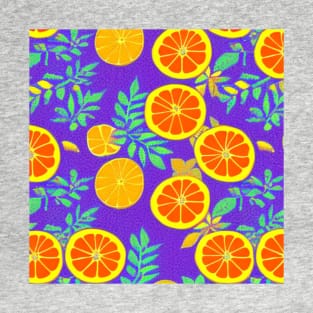 Oranges on a purple background T-Shirt